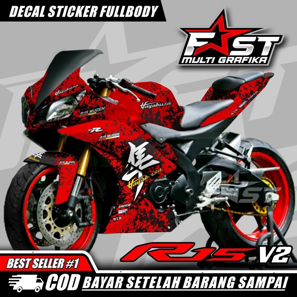 Decal Yamaha R15 V2, Stiker Decal Motor Yamaha R15 V2 Fullbody