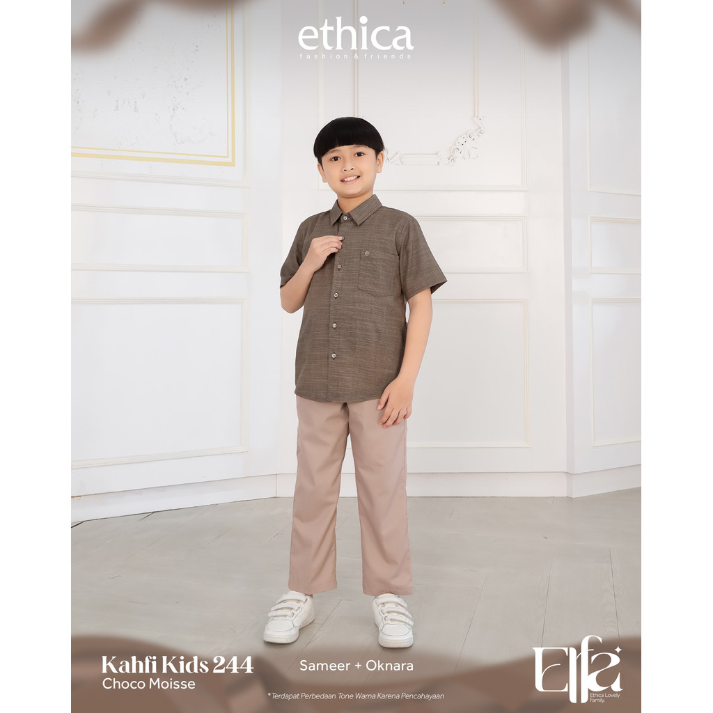 Sarimbit Elfa Terbaru Lebaran Keluarga Koko Anak Lengan Pendek Kahfi Kids 244 Baju Koko Muslim Anak 