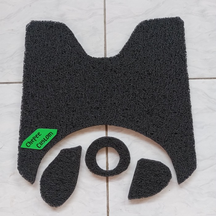 karpet mie bihun honda SCOOPY fi 2014-2016 - Hitam, 1 set