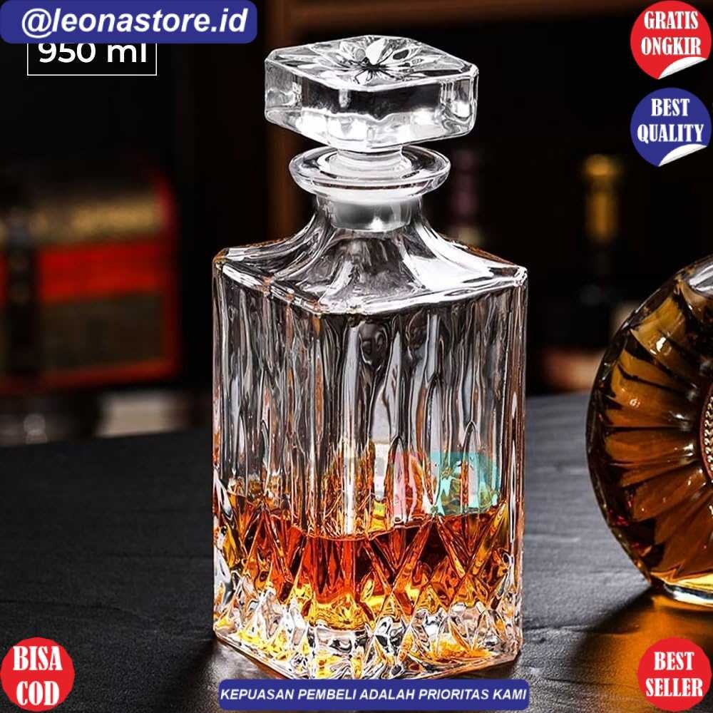 OEIEN Whisky Decanter Glass Bottle Liquor Scotch Luxury 950ml - EJ50HF