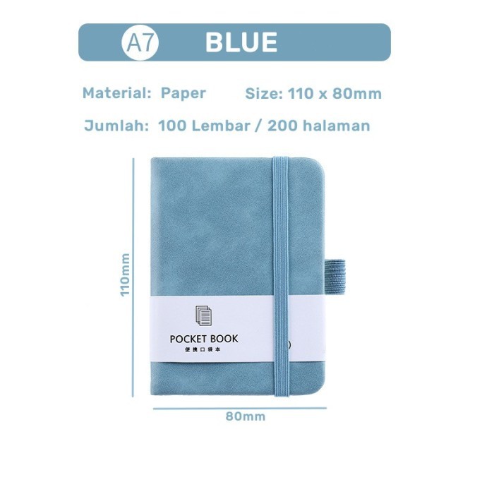 

budget binder folder buku jurnal buku cute diary note book aestetik - Blue A7