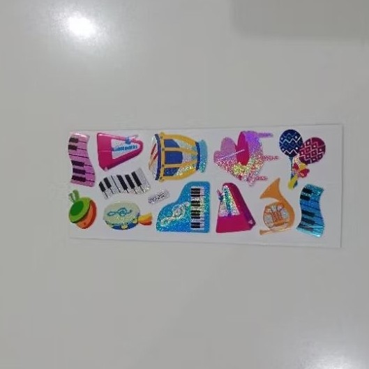 

Sticker timbul alat musik Stiker musik colorful