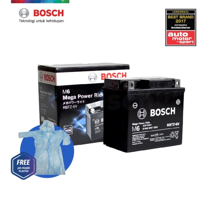 ORIGINAL Aki Motor Yamaha Aerox 155 Bosch RBTZ-6V