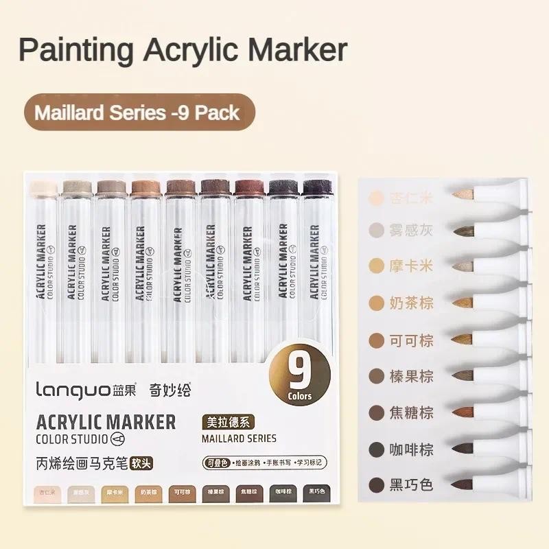 

9/162 Colors Acrylic Paint Marker Set Art Markers Painting Pen Graffiti for Stone Disc Mobile Phone Case Shoe Glass Art Supplies