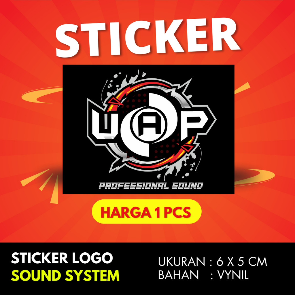 Sticker sound system UAP AUDIO PROFESSIONAL SOUND BAHAN VYNIL ANTI AIR PREMIUM