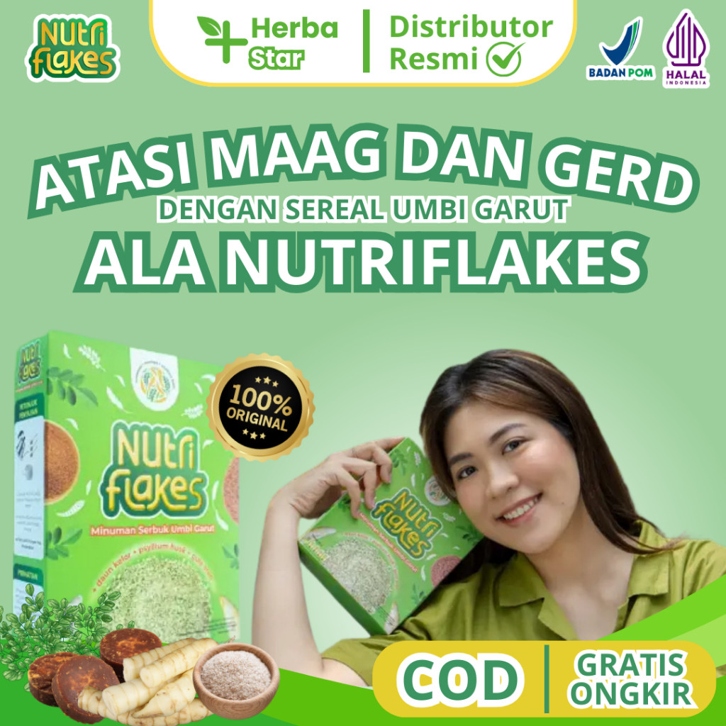 

Nutriflakes Sereal Ubi Garut 100% Original | Solusi Sehat Untuk Diet Dengan Bahan Alami Dan Organik