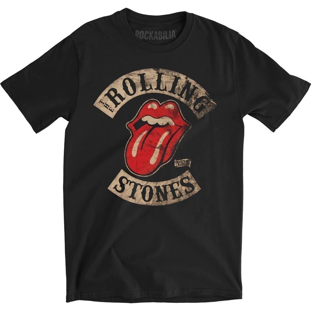 KAOS DEWASA The Rolling Stones Destroyed Vintage Logo