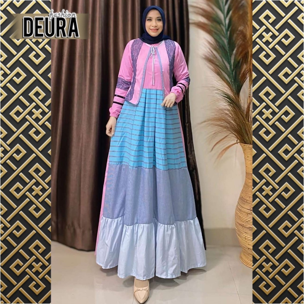 DEURA FASHION - Set Gamis Wanita Deura SD-451 / Gamis Deura Terbaru / Gamis Deura Original