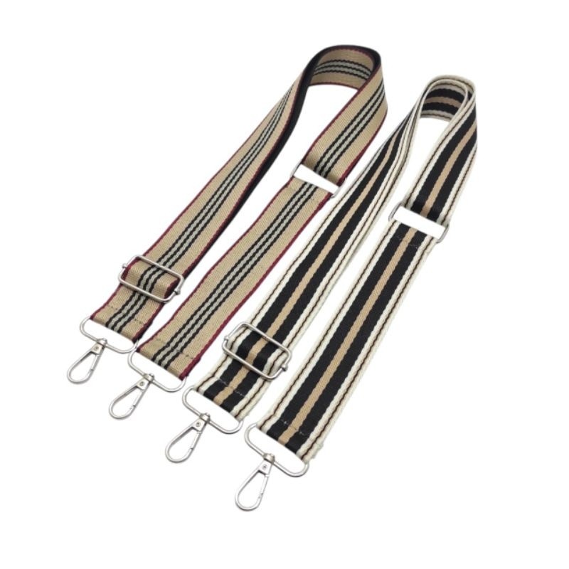 HK Accessoriess Tali Tas Selempang Motif GC Mocca Dan Hitam Pengait Cantolan Putih