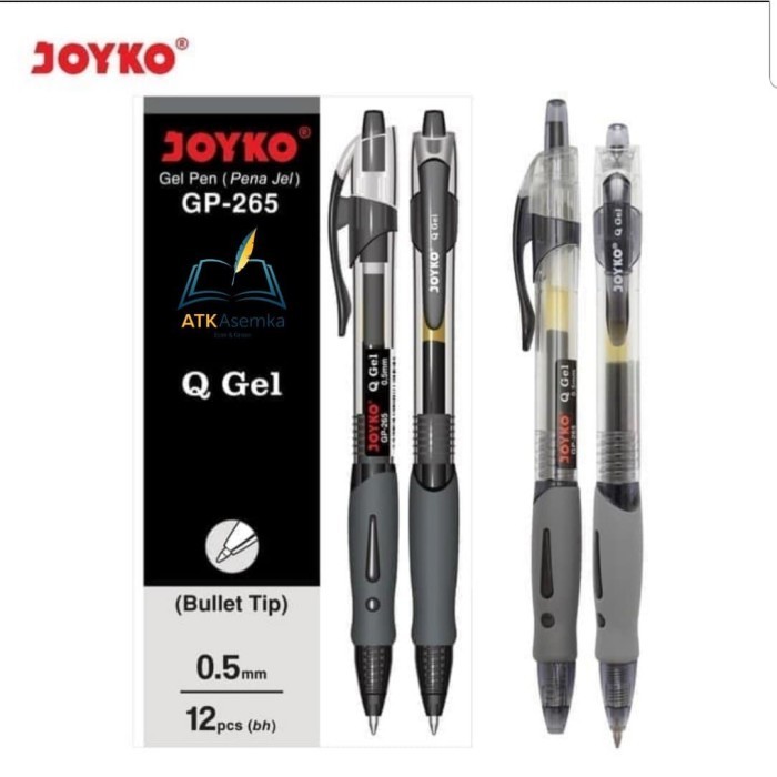 

PRODUK TERLARIS Pulpen Gel Pen Klik JOYKO GP-265 Q GEL (Hitam) 0.5 mm