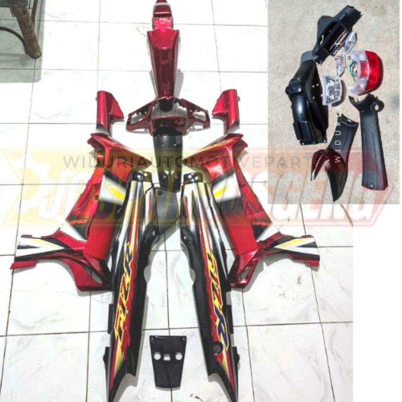 FULLSET BODY HALUS KASAR LAMPU FIZ R BODYSET FIZ R MERAH 2003