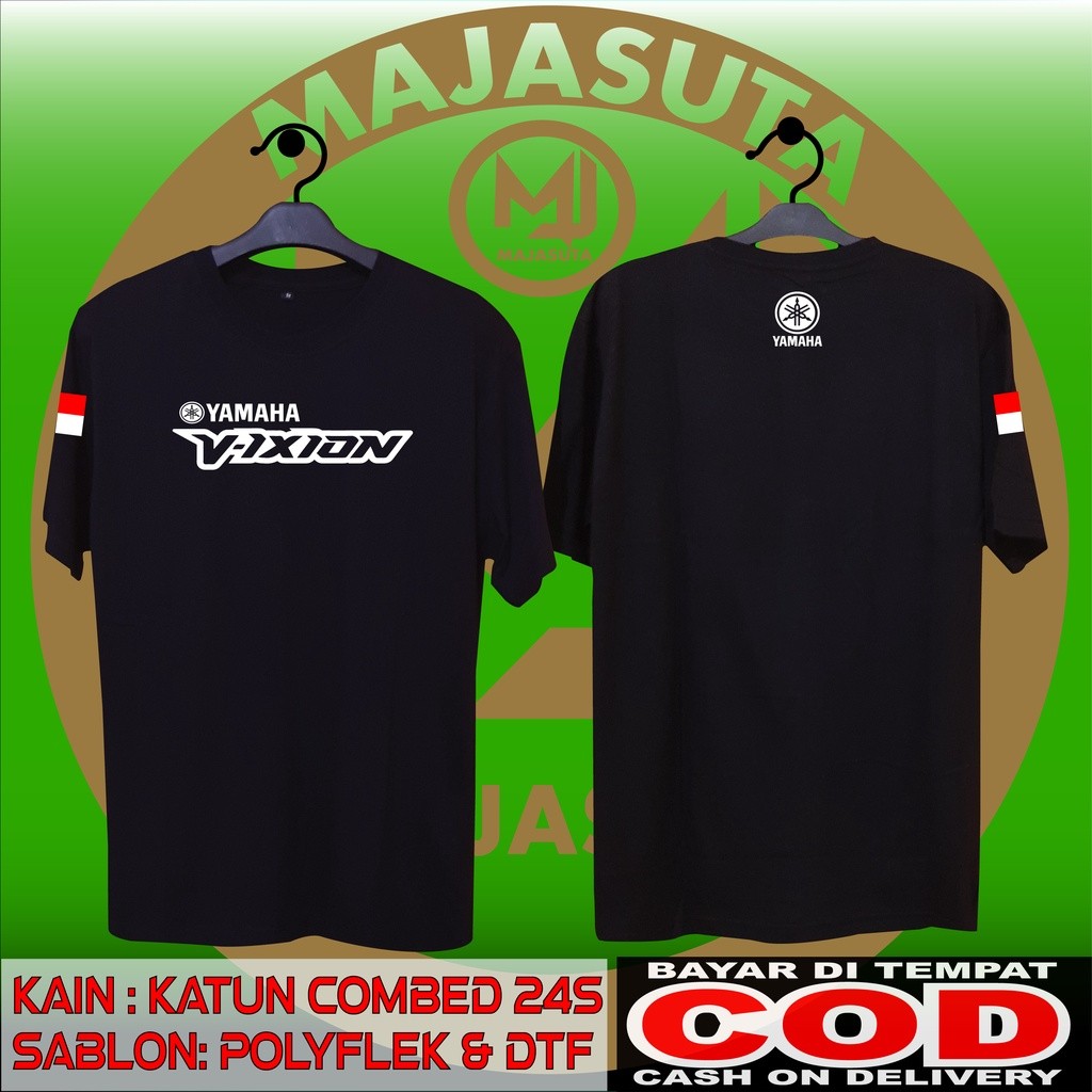 BAJU KAOS YAMAHA VIXION OLD KATUN COMBED 24S TEBAL//BISA COD//KAOS KOMUNITAS//KAOS CLUB//KAOS MOTOR/