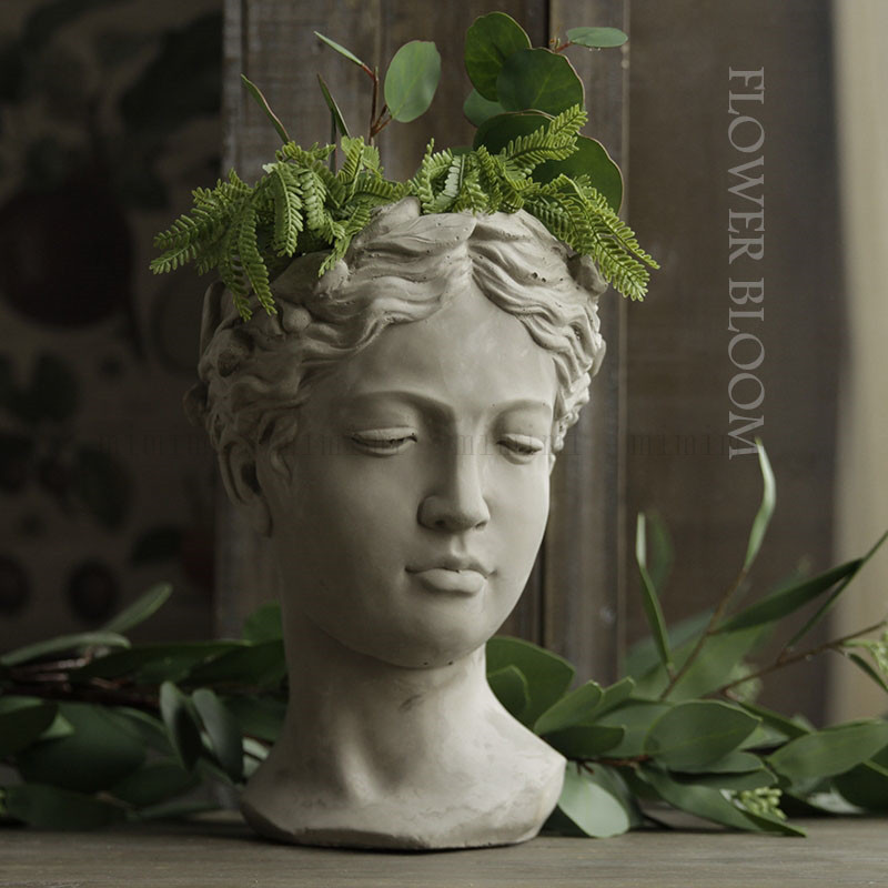 

3D Silicone Mold Goddess Head Design Flower Pot Mold Muse Succulent Potted Plant Making Epoxy Gypsum Mould