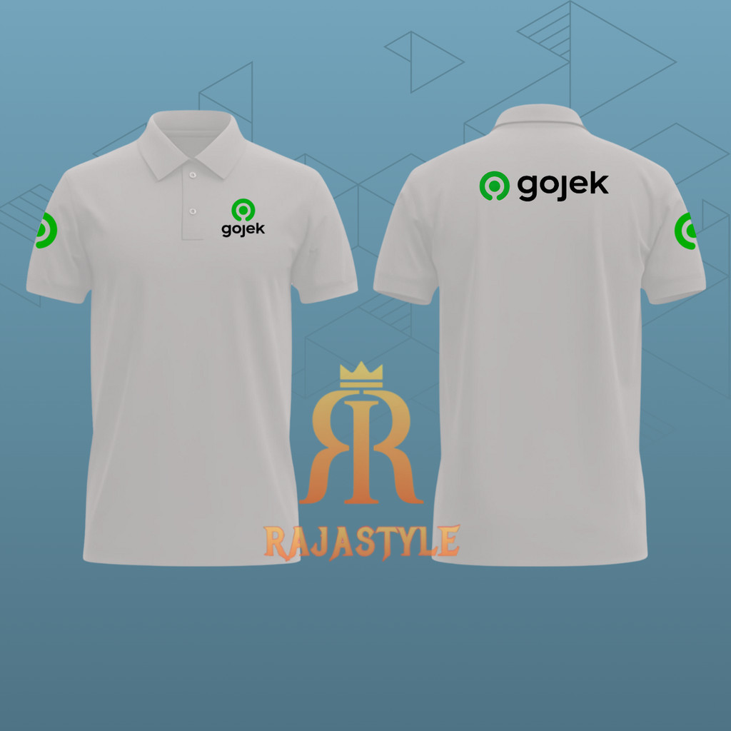 Baju Kaos Lengan Pendek Pria Wanita Dewasa Unisex Custom Gocar Indonesia Seragam Tukang Driver Ojek 