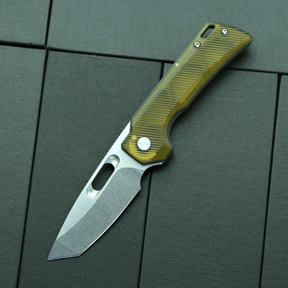 BEKETEN Pterosaur Folding Knife Micarta CF G10 Handle 14C28N Blade Outdoor Hunting Camping Survival 