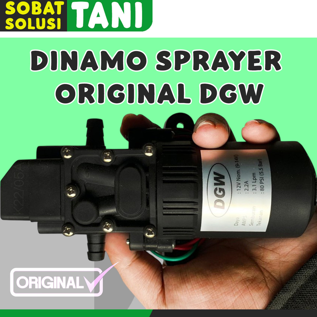 Pompa Air DC 12V Dinamo Sprayer Elektrik DGW Original