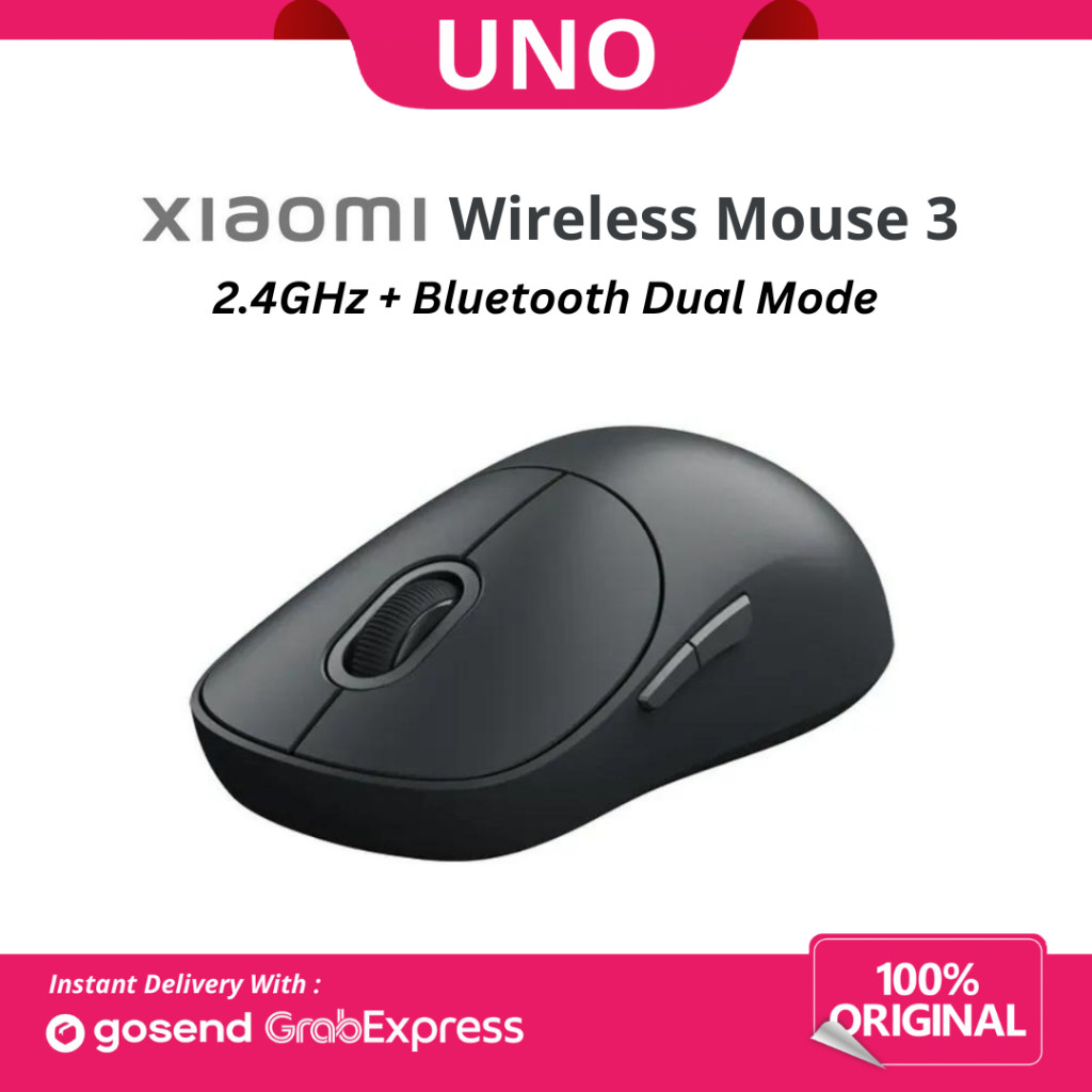 Xiaomi Mouse 3 Wireless Mouse Dual-Mode 2.4GHz + Bluetooth Connection 1200DPI Smooth Key