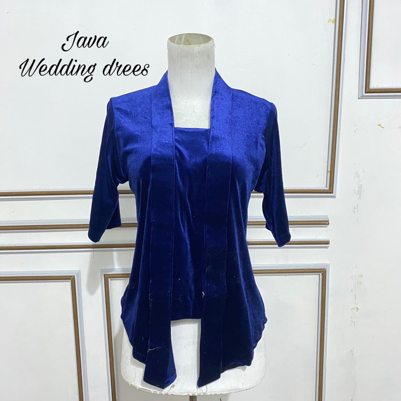 Baju kebaya kutu baru bludru lengan pendek/ kebaya kutu baru / kebaya preweding