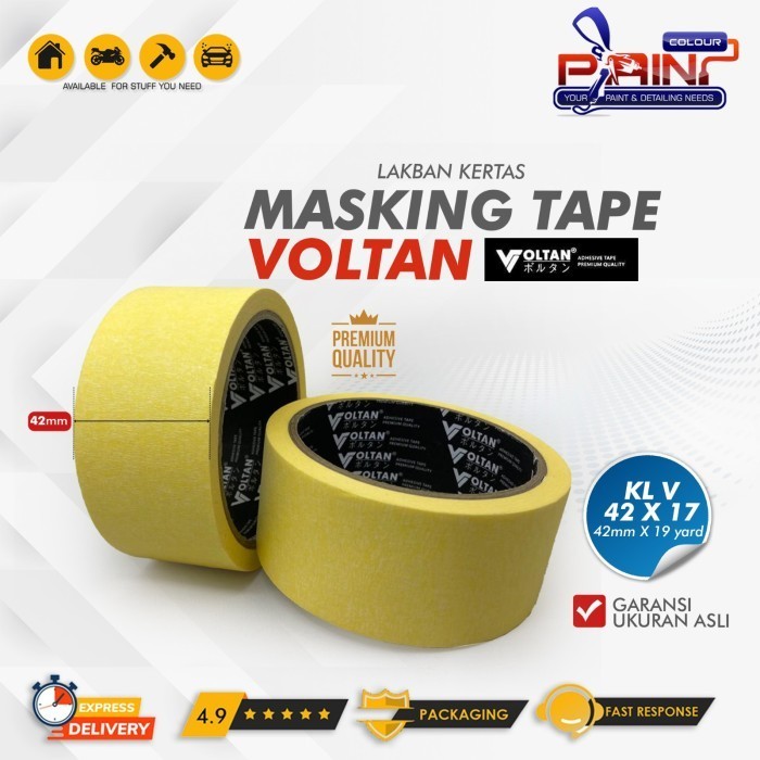 

KERTAS LEM BESAR 2 inch x 19Yard Masking Tape / Lakban Kertas Termurah