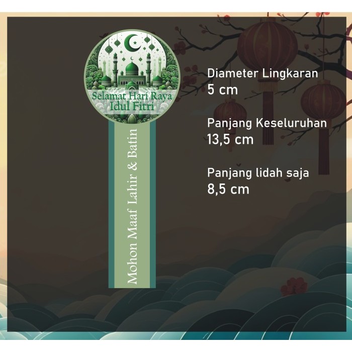 

Sticker Idul Fitri Toples Bulat 5cm warna pastel