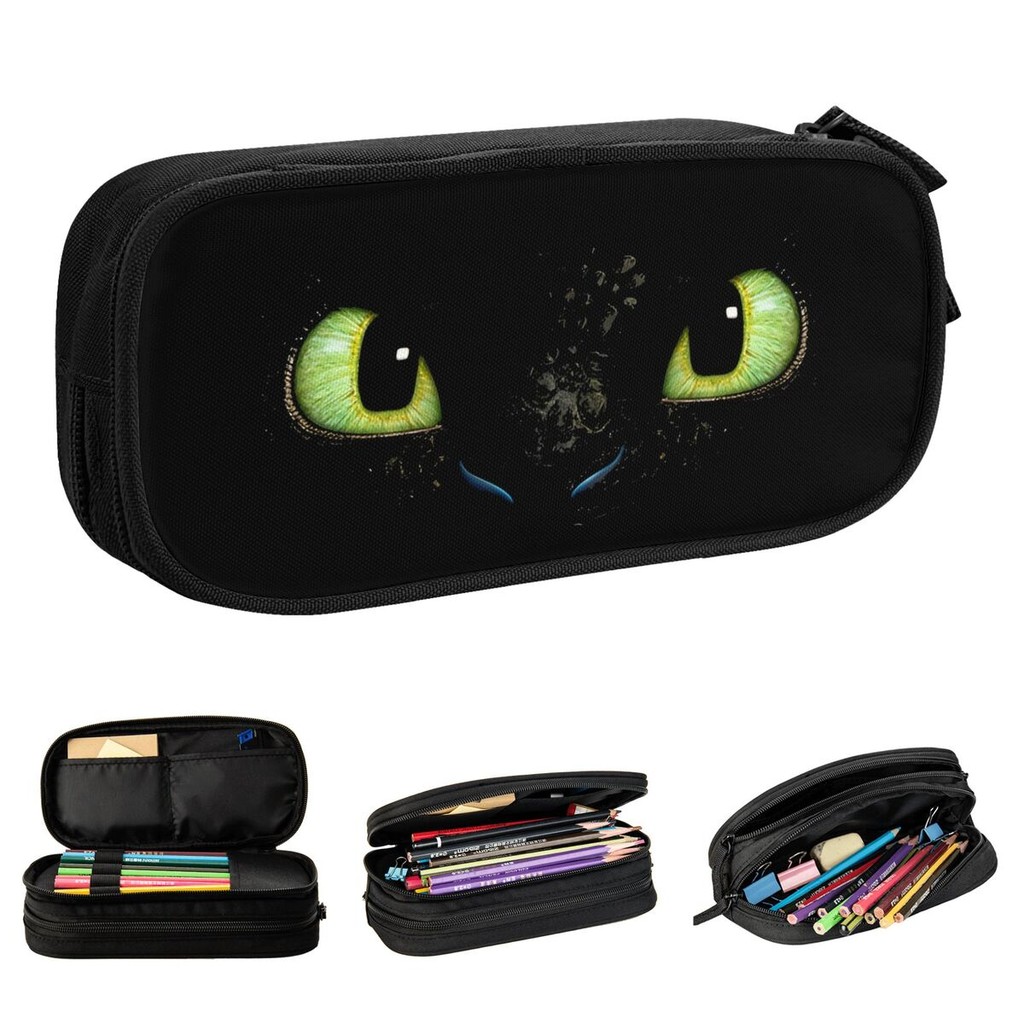 

Baby Dragon Kids Toothless Night Pencil Case Cute Movie Pencil Pouch Pen Box Large Storage Bags Students School Gift Stationery