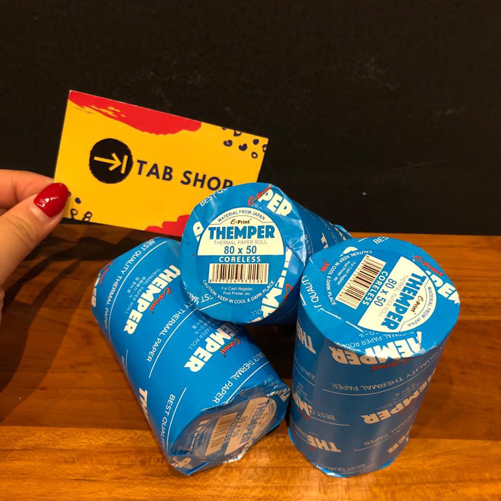 

TAB SHOP - EPRINT THERMAL THEMPER ROLL 80 X 50/80 X 80 X 50 CM - MESIN KASIR, ATM, PARKIR / REFILL PRINTER THERMAL EPPOS EP58D, EPSON TMT81i, TMT88iV