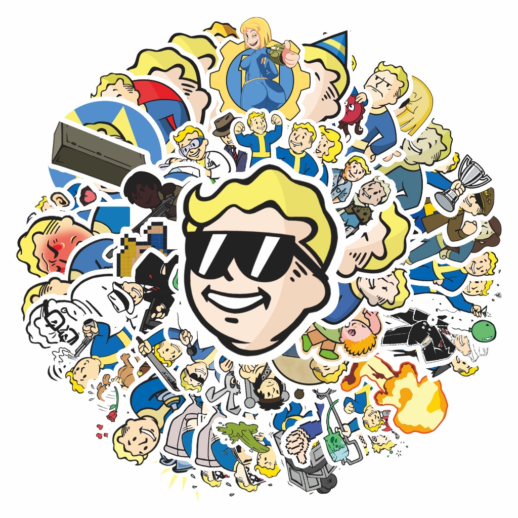 

COD✨ 100 Pcs Stiker Motif Kartun Fallout vault boys Anti Air Untuk Dekorasi Notebook Sepeda Skateboard Handphone DIY