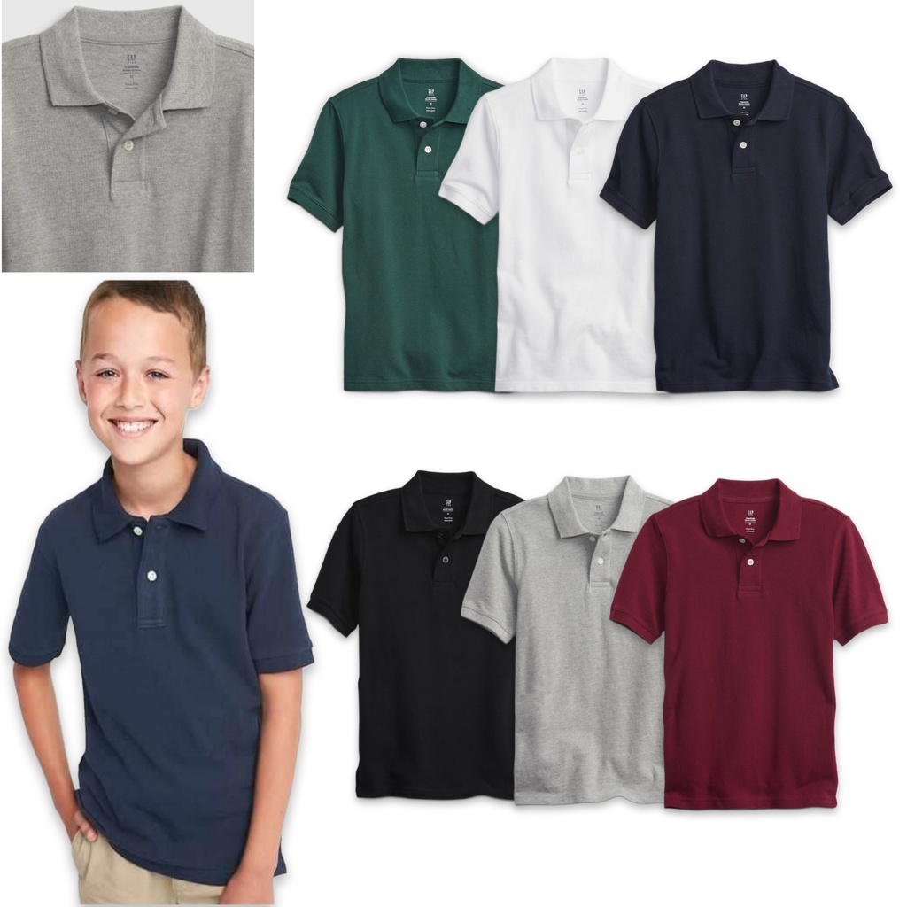 Kaos Kerah Anak Laki Laki Kids 4 - 14 Tahun