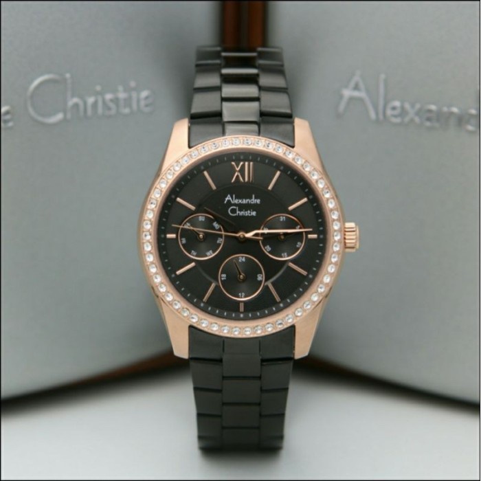 Jam Tangan Alexandre Christie Wanita AC 2827 2827 BF Black Rosegold