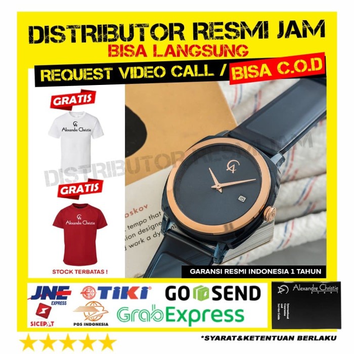 JAM WANITA ALEXANDRE CHRISTIE AC 2763 2763LD AC2763LD BLUE ROSEGOLD