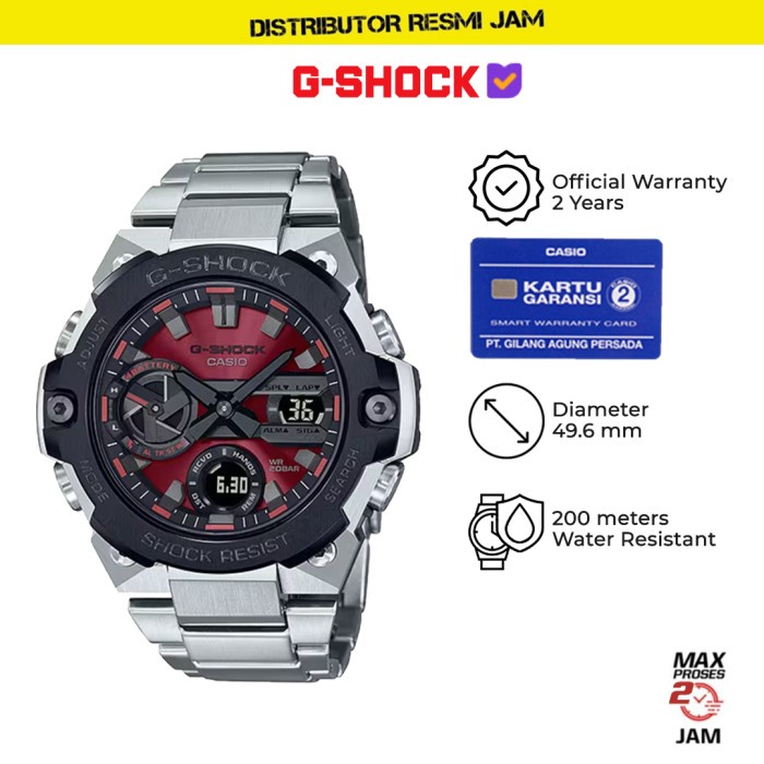 GShock GST-B400AD-1ADR GST-B400 GSTB400AD GSTB400 Garansi Resmi 2 Thn