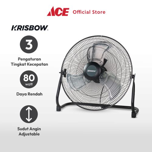 Krisbow 16 Inci Kipas Angin Meja Industrial 80 Watt 400Bp1 Desk Fan Penyejuk Ruangan Kipas Baling Ba