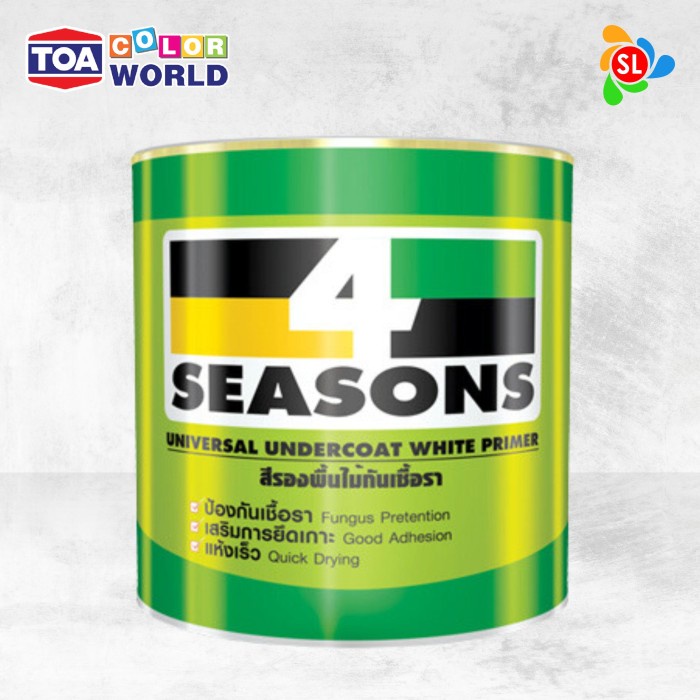 [Promo] Cat Primer Kayu Toa 4 Seasons Universal Undercoat 3,785 Liter Warna Putih