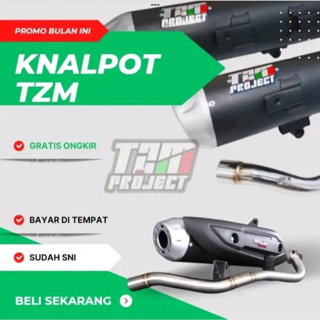 Knalpot TZM Project standar racing tzm vario 125  led old tzm vario 150 led old tzm vario 150 new tz