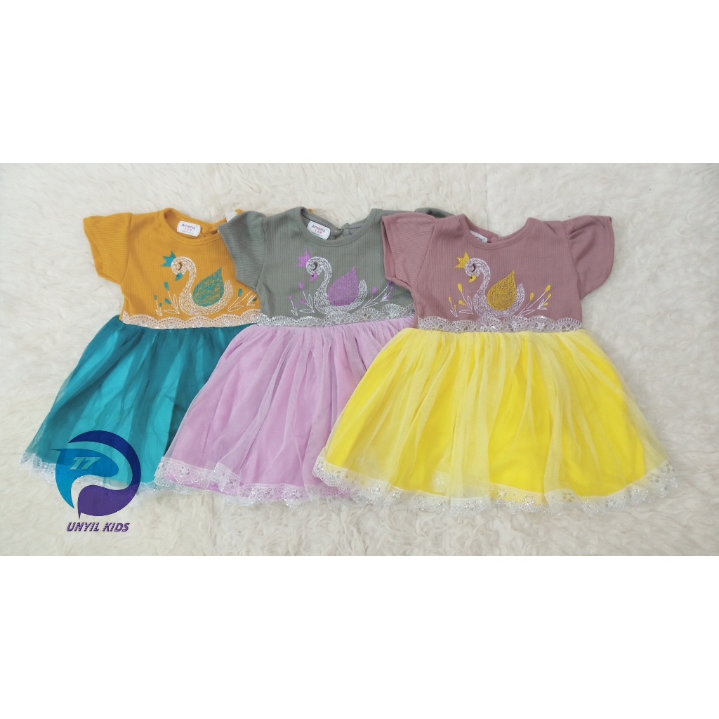 Dress Amena Tutu anak Motif ANGSA murah