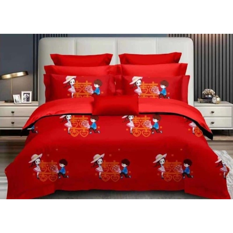 MizzeaMart SPREI WEDDING KATUN JEPANG WEDDING 180x200x30 + Bedcover 225x240