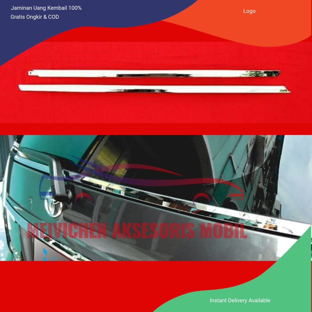List Kaca Belakang Innova Grand / New / Old Chrome Aksesoris mobil