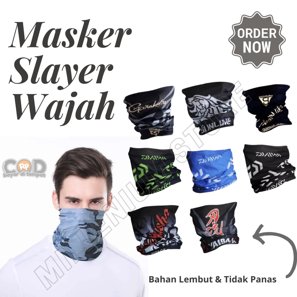 Terlaris  Masker Slayer Murah / Masker Buff - Bandana Masker - Motif Random - Toko1_Gemilang