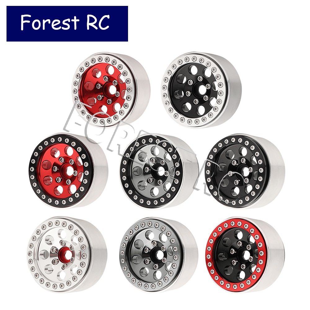 1/10 RC Crawler 1/4Pcs 1.9 Inch Beadlock Wheel Hub Rim Rims Aluminum Alloy for TRX4 TRX6 Axial SCX10