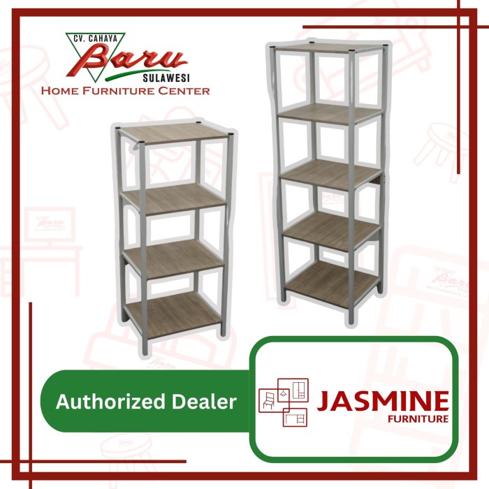 Rak Buku Serba Guna Besi Susun Jasmine Minimalis RBCB