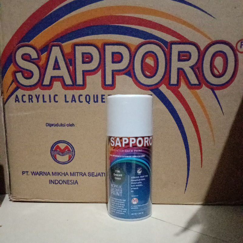 

Saporo SAPPORO 7196 EMERALD GREEN 300ml Hijau Tua Metalik Cat Semprot Spray Motor Pilok Pilox Aerosol Terbaik