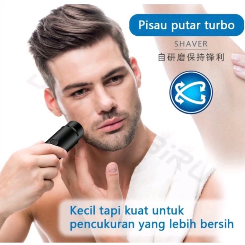[366SP] Alat Cukur Elektrik MINI Portable USB Pisau Cukur Kumis Jenggot Recharge