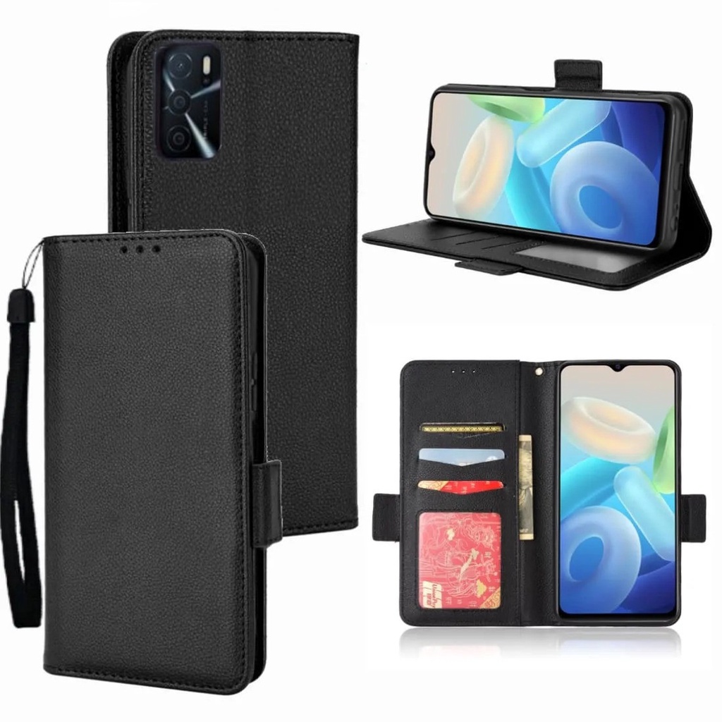 CASE DOMPET ( OPPO A16/A16S/A54S ) LEATHER CASE PREMIUM-FLIP WALLET CASE KULIT CASING DOMPET FLIP CO