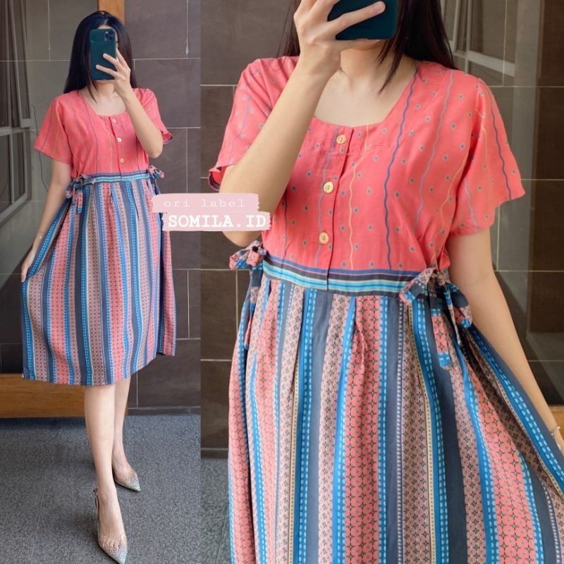 LD 115 GROSIR DASTER SOMILA.ID TERBARU BUSUI CHIBI PT SERUT HOME DRESS BATIK DIAMOND