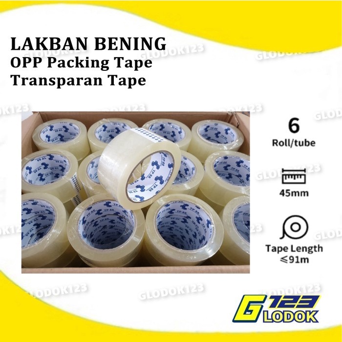 

Lakban Bening 48mm x 90 yard Premium Quality Original - Packing Bubble -VV45