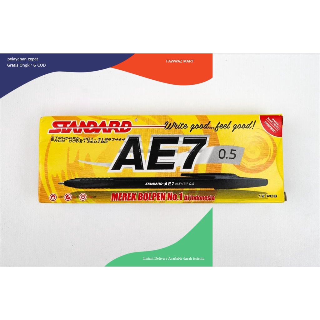 

Pulpen Standard AE7 (12 PCS)