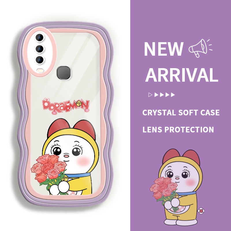 Case hp For Vivo U10 U3X Y17 Y15 Y12 Y3 Y3S 2020 Y19 Y5S Z5i U3 U20 Doraemon yang lucu Anime dan man