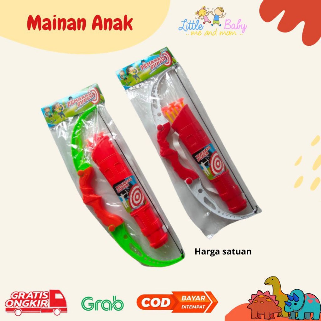 Mainan Anak Pemanah Super Panah Set +Tas Busur Ukuran Besar Mainan Anak Panah