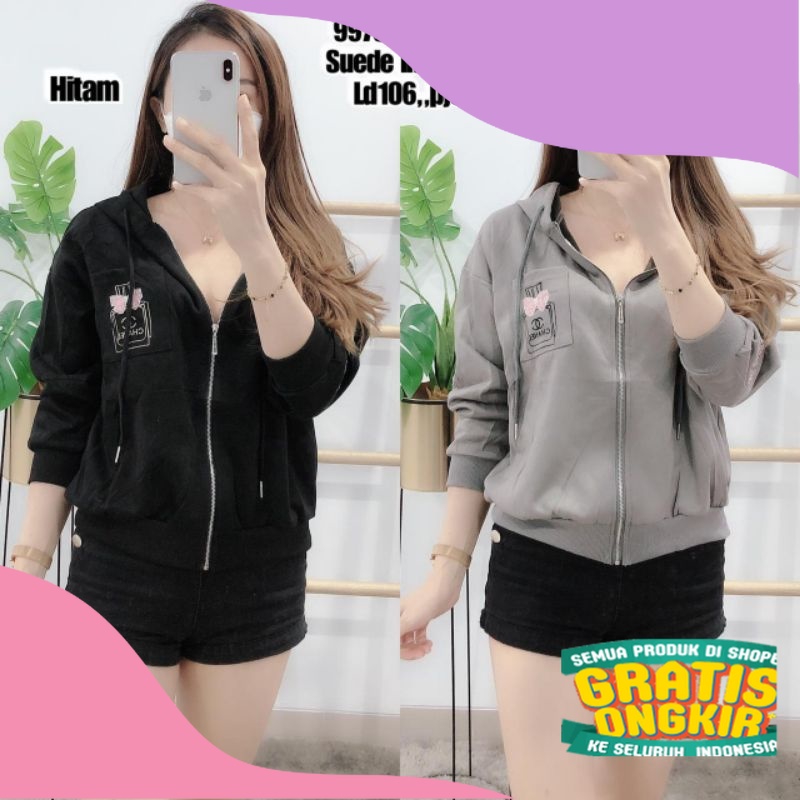 JAKET SUEDE TEBEL 10151NEW/ Polkadot kombinasi