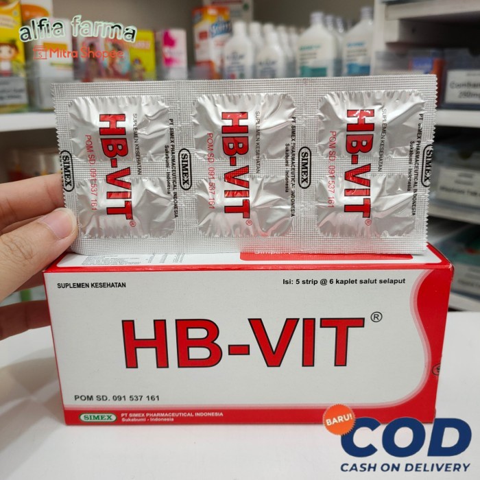 HB Vit Strip Isi 6 Tablet Obat Vitamin Original Simex originale
